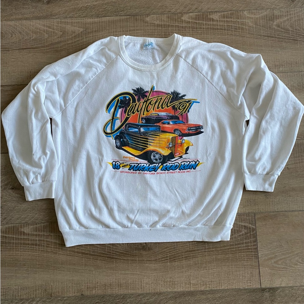 Vintage Daytona ‘91 - 18th Annual Turkey Rod Run sweatshirt - XXL (L)- Alore tag
